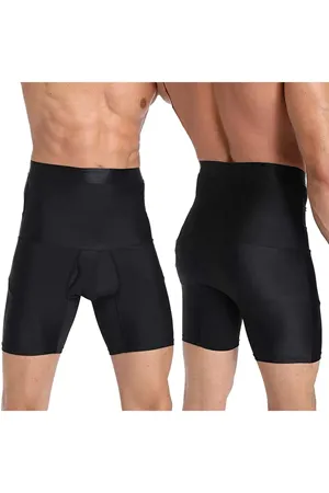 Erkek Göbek Toparlayıcı Boxer Korse Siyah