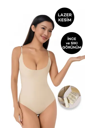 Ayarlanabilir Askılı Zıbın Korse Ten Rengi