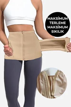 Unisex Terleten Fitness Bel Kemeri Bej