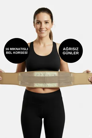 16 Mıknatıslı Manyetik Bel Destek Kemeri