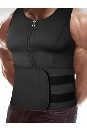 Unisex Neopren Sauna Zayıflama Yeleği Siyah