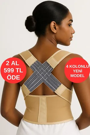 Ayarlanabilir Unisex Dik Duruş Korsesi Ten Rengi