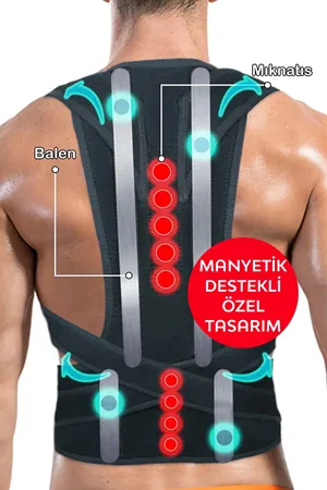 Balenli Manyetik Medikal Dik Duruş Korsesi