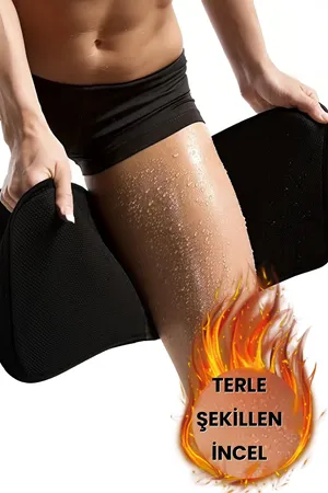 Neopren Terletici Bacak Kemeri Siyah