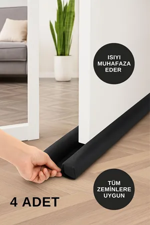 4 Adet Çift Taraflı Kapı Altı Rüzgar Önleyici Sünger