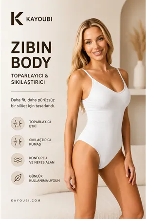 Beyaz Askılı Toparlayıcı Body Korse