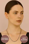 Sade Zincir Model Gümüş Renk Çelik Kolye