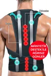 Manyetik Balenli Medikal Dik Duruş Korsesi Siyah