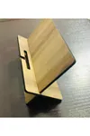 Katlanabilir Ahşap Telefon Tablet Standı Sarı